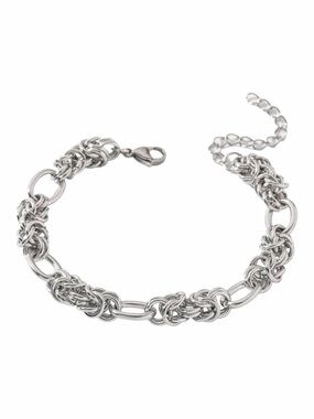 Textured Knot Chain Bracelet 18KT Gold Plated PVD Coated NWT